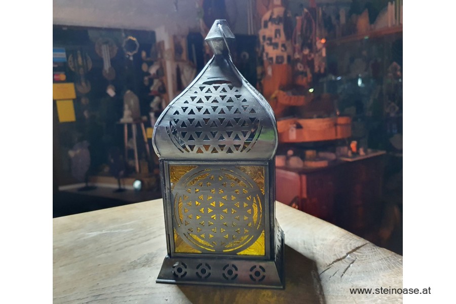 Orientalisches Licht 'Blume des Lebens' Gelb